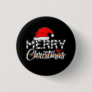 Frohe Weihnachten Weihnachtsmann Lustige Familie Button