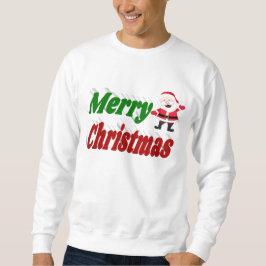 Frohe Weihnachten Weihnachtsmann rot-grüne Typogra Sweatshirt