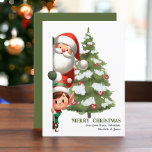 Frohe Weihnachten Weihnachtsmann und Elf Personali<br><div class="desc">Frohe Weihnachten Weihnachtsmann und Elf Personalisierte Karte. Weihnachts-Weihnachtskarten aus Ricaso - entworfen mit einem wunderschönen Pinking Weihnachtsmann und einer seiner Elfen nach vorne - einfach mit Ihrem eigenen Text zu personalisieren. Diese Karte steht zum Druck und zum digitalen Download zur Verfügung, damit Sie nie zu spät kommen, um Ihren Feiertagssjubiläum...</div>