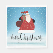 Frohe Weihnachten Weihnachtsmann und Rudolph