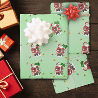 Frohe Weihnachten Weihnachtsmänner Bäume Bögen Grü