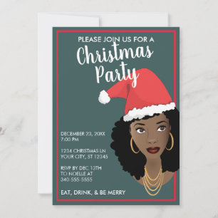 Frohe Weihnachten! Weihnachtsmannmütze der Schwarz