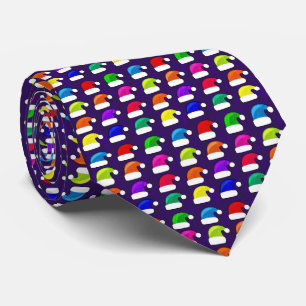 Frohe Weihnachten Weihnachtsmannmützen Red Blue Li Krawatte