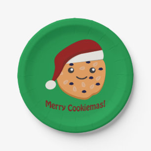 Frohe Weihnachten-Weihnachtsplätzchen Pappteller