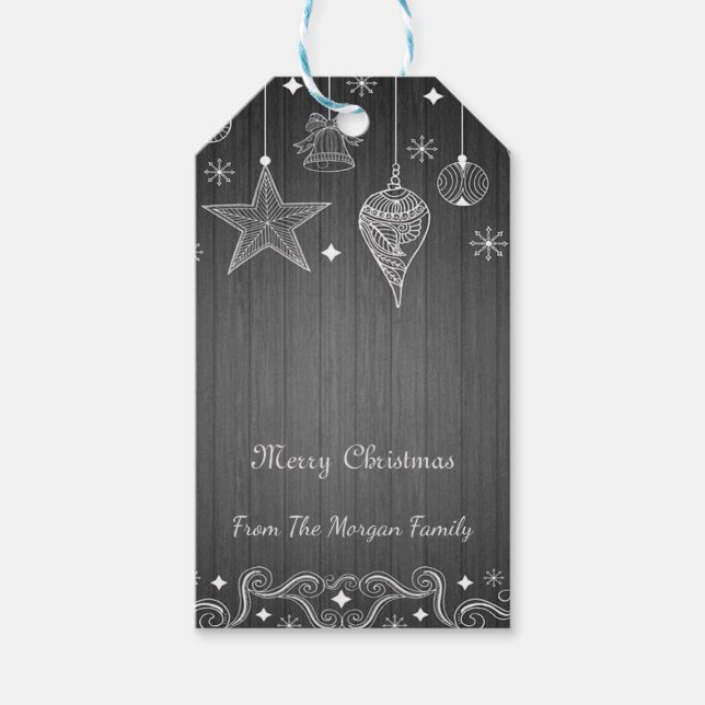 Frohe Weihnachten, Weihnachtsschmuck - Personalisi Geschenkanhänger (Vorderseite)