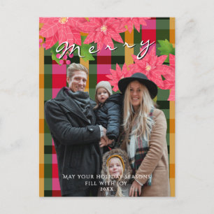 Frohe Weihnachten Weihnachtsstern Pop-Up Schwarz Postkarte