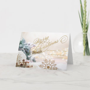 Frohe Weihnachten Weiße Bälle Geschäftliche Grüße