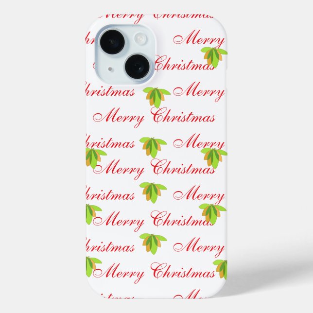 Frohe Weihnachten Weiße Blüte Case-Mate iPhone Hülle (Rückseite)