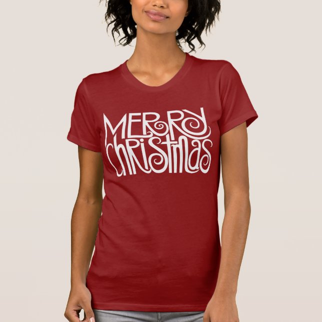 Frohe Weihnachten Weißer T - Shirt (Vorderseite)