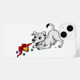 Frohe Weihnachten! Welpe mit Bell und Ball Case-Mate iPhone Hülle