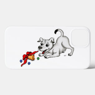 Frohe Weihnachten! Welpe mit Bell und Ball iPhone 13 Hülle
