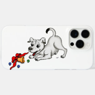 Frohe Weihnachten! Welpe mit Bell und Ball iPhone 16 Pro Max Hülle