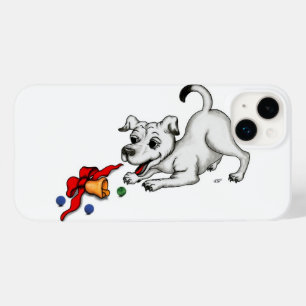 Frohe Weihnachten! Welpe mit Bell und Ball Case-Mate iPhone Hülle
