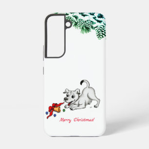 Frohe Weihnachten! Welpe mit Bell und Ball Samsung Galaxy Hülle