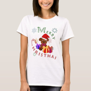 Frohe Weihnachten Welpe Weihnachtsgeschenke und Sc T-Shirt