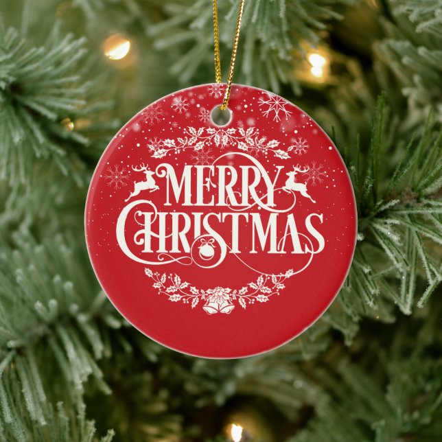 Frohe Weihnachten Welt ist die beste Brother Defin Keramik Ornament (Baum)