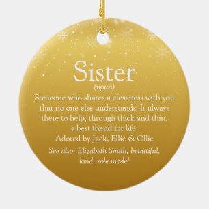 Frohe Weihnachten Weltbeste Schwester Definition Keramik Ornament