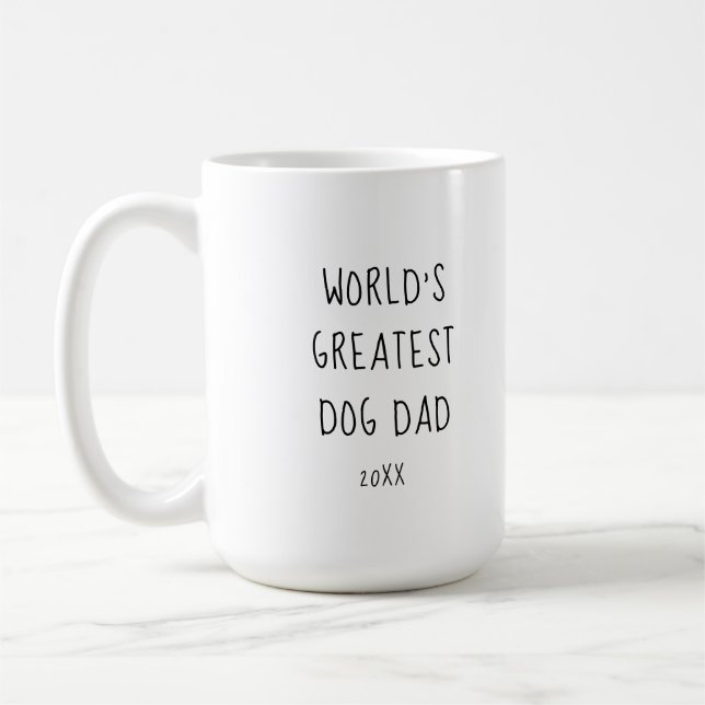 Frohe Weihnachten Weltbesten Hund Vater Foto Name Kaffeetasse (Links)