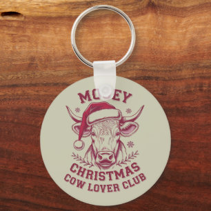 Frohe Weihnachten Western Cow Lover Club Xmas Sais Schlüsselanhänger