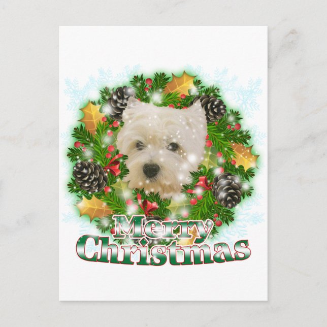 Frohe Weihnachten Westie (Vorderseite)