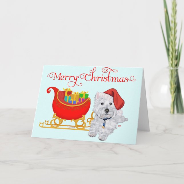 Frohe Weihnachten Westie (Vorderseite)