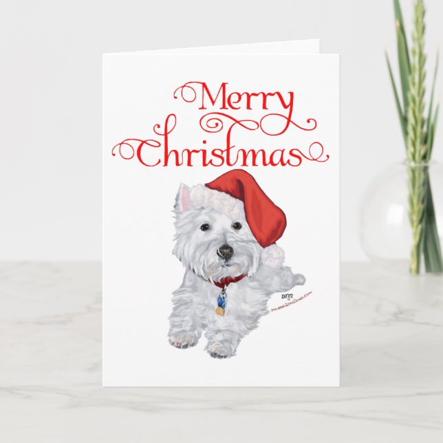 Frohe Weihnachten Westie (Vorderseite)