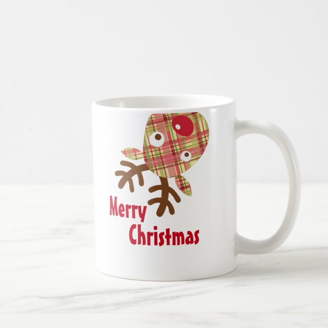 Frohe Weihnachten Whimsical Rentier Kaffeetasse (Rechts)
