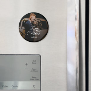 Frohe Weihnachten Whimsical Schrift  Benutzerdefin Magnet