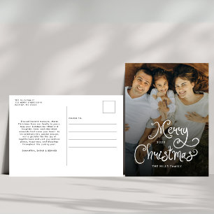 Frohe Weihnachten Whimsical Schrift Familien Foto