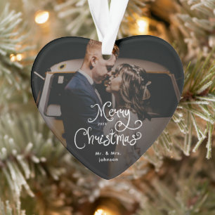 Frohe Weihnachten Whimsical Script Benutzerdefinie Ornament