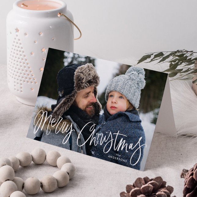 Frohe Weihnachten Whimsical Script-Foto (Von Creator hochgeladen)