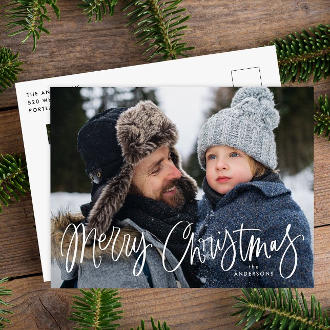 Frohe Weihnachten Whimsical Script-Foto (Von Creator hochgeladen)