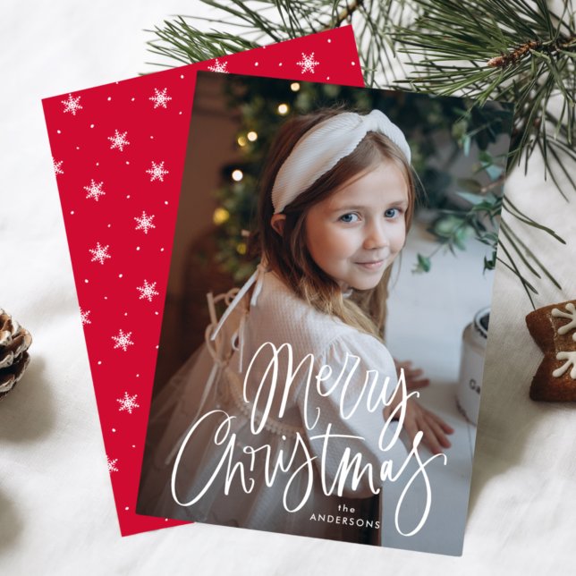 Frohe Weihnachten Whimsical Script-Foto (Von Creator hochgeladen)