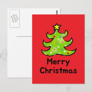 Frohe Weihnachten Whimsical Tree Postkarte