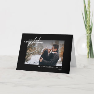 Frohe Weihnachten White Black Minimal Card