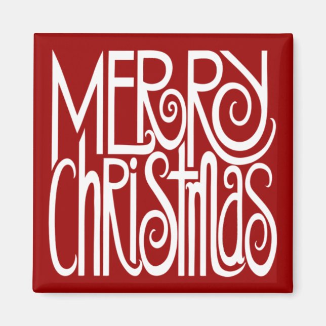 Frohe Weihnachten White Magnet (Vorne)