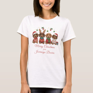 Frohe Weihnachten Wiener Dachshund Feiertag T-Shirt