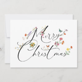 Frohe Weihnachten Wild Blume Boho Modern