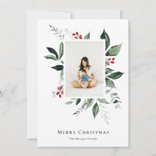 Frohe Weihnachten Winter Berry Botanisches Foto