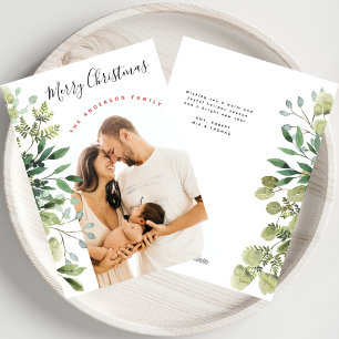 Frohe Weihnachten Winter Botanicals Elegantes Foto