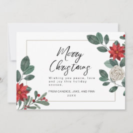 Frohe Weihnachten Winter Floral