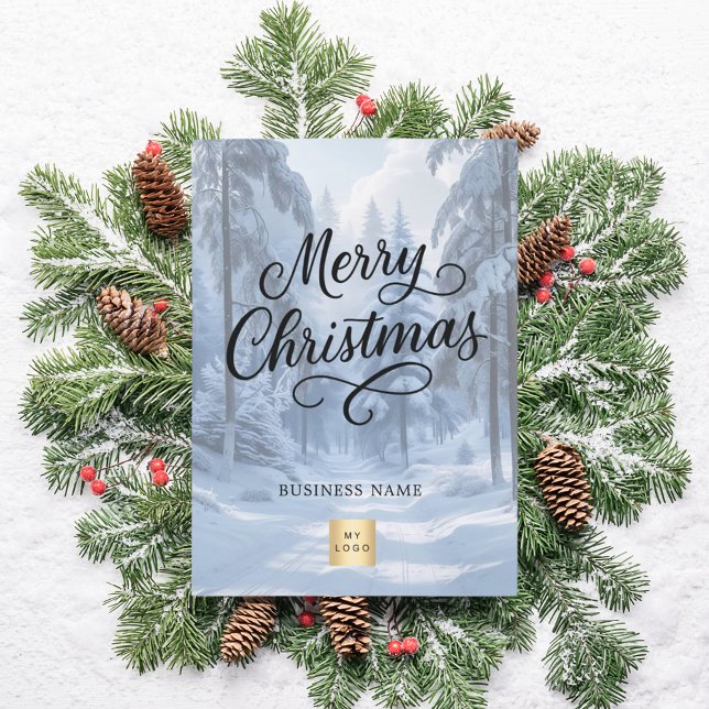 Frohe Weihnachten Winter Schnee Geschäft Logo (Von Creator hochgeladen)