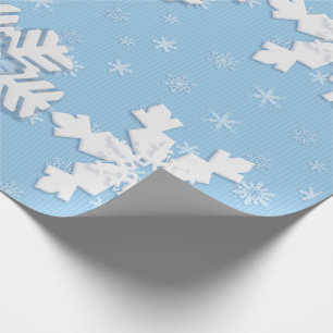 Frohe Weihnachten Winter Weiße Schneeflocken Schön Geschenkpapier