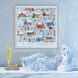Frohe Weihnachten Winter Wunderland Familie Sake Puzzle