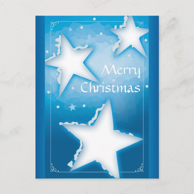 Frohe Weihnachten | Winterdekorative Sterne (Vorderseite)