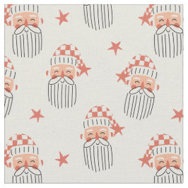 Frohe Weihnachten Winterparty Santa Gesicht Kinder Stoff