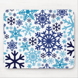 Frohe Weihnachten Winterschneeflockenmuster Mousepad