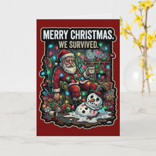Frohe Weihnachten Wir Überleben Karte Lustige Fei