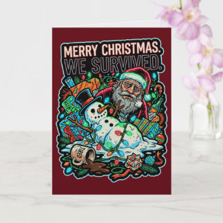 Frohe Weihnachten Wir Überleben Karte Lustiger Fei