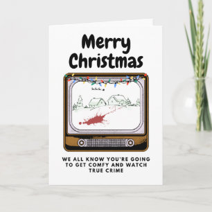 Frohe Weihnachten Wir wissen, dass ihr True Crime  Karte
